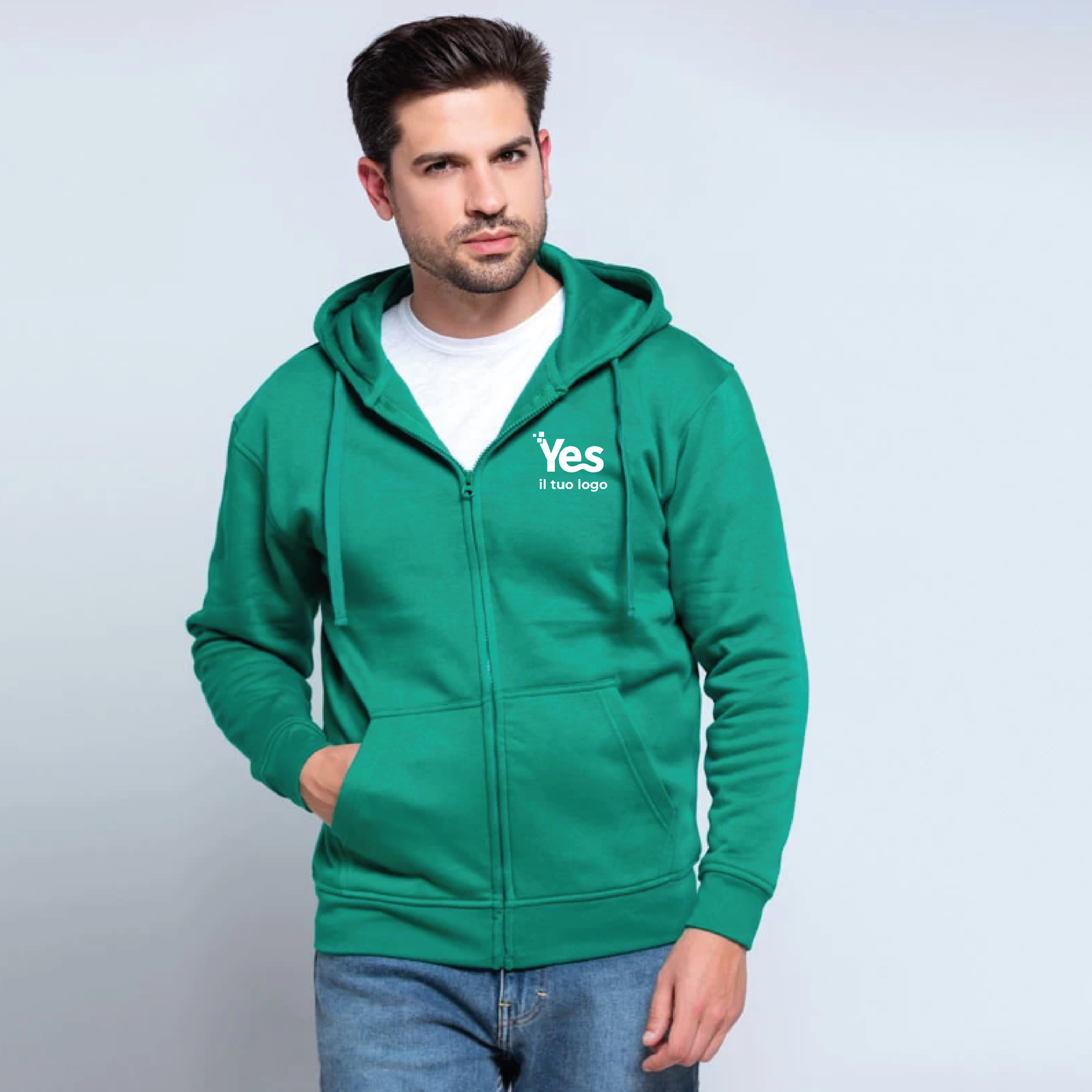 Felpe con cappuccio e zip personalizzate - JHK