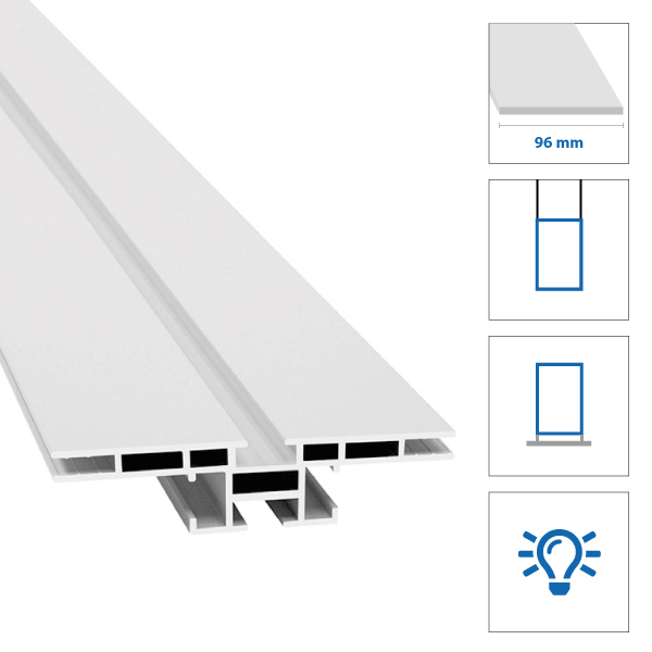 LIGHTBOX BIFACCIALE 50x70 con stampa in tessuto