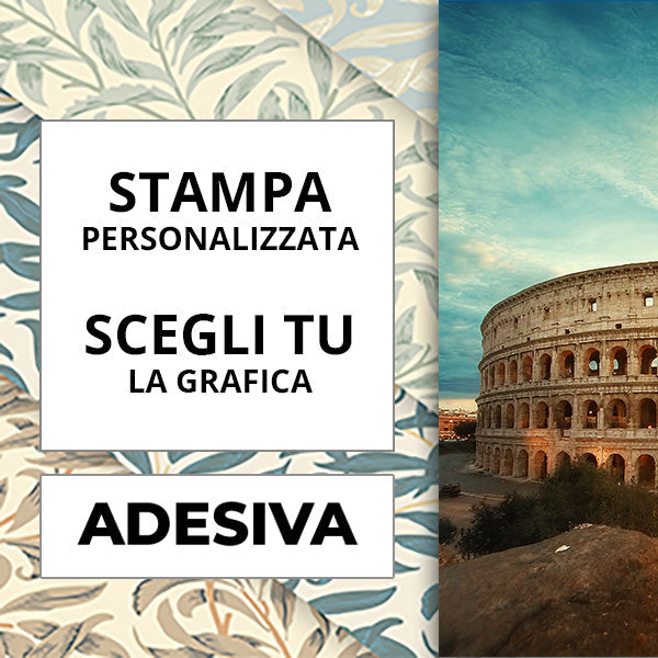 Parete decorata con carta da parati adesiva con stampa a tua scelta 