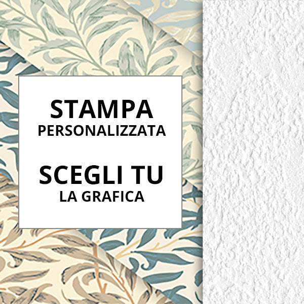 Parete decorata con carta da parati con stampa a tua scelta