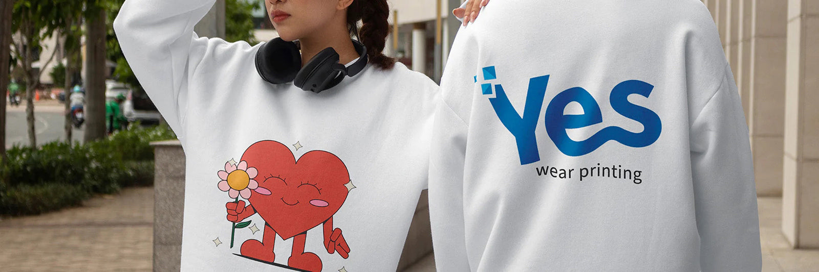 Felpe personalizzate con logo stampato in dtf