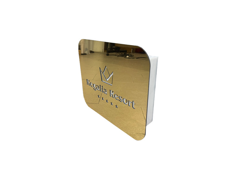 Insegna in prospettiva per hotel personalizzata 