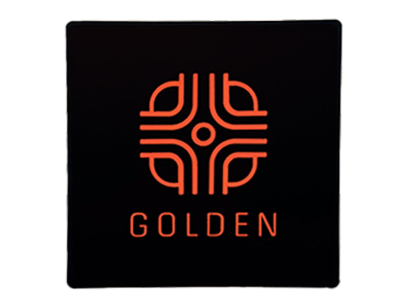 Insegna quadrata 50x50 nera accesa