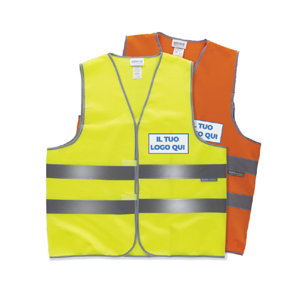 Gilet alta visibilità personalizzato con logo aziendale