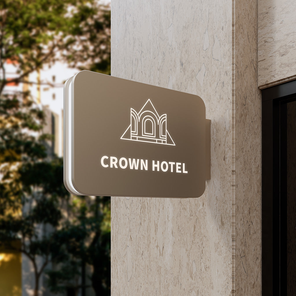 Insegna personalizzata per hotel esterna 