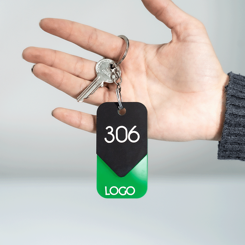 Portachiave green and black realizzato in plexiglass