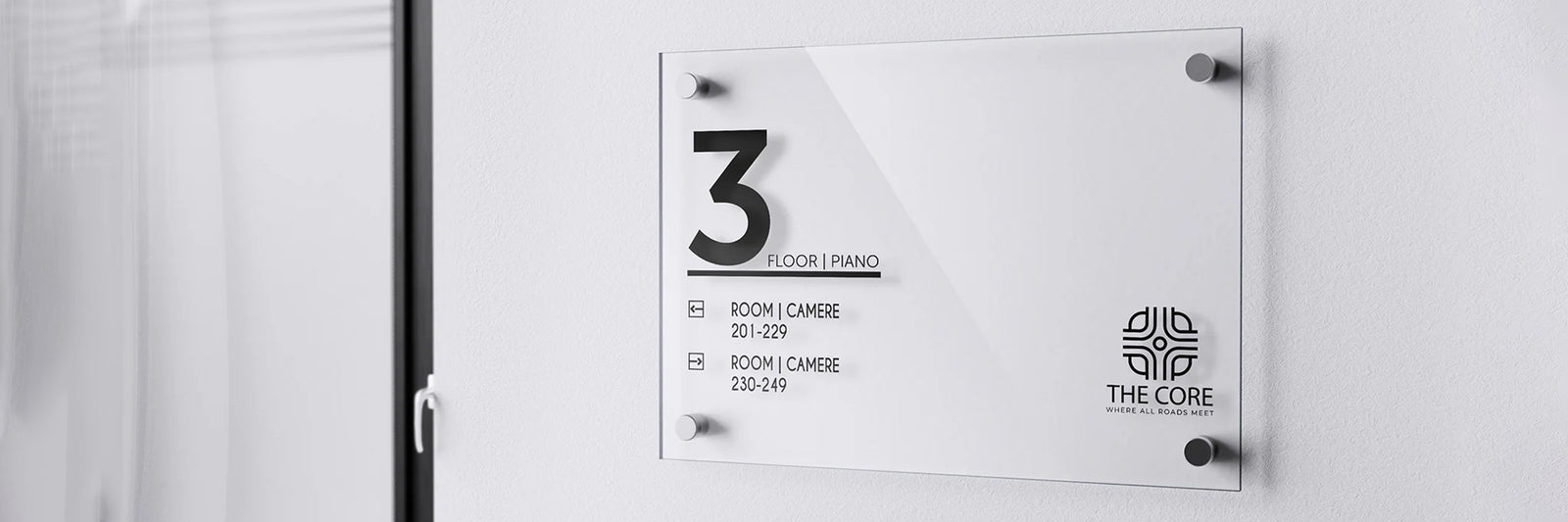 Targa segnaletica per piano 