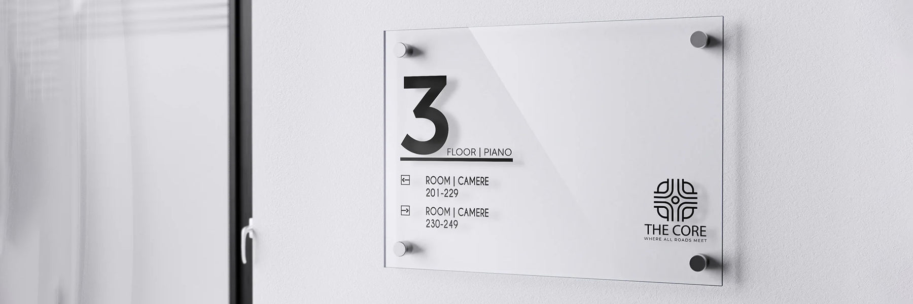 Targa segnaletica per piano 